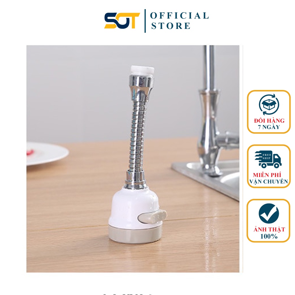 Đầu vòi chén tăng áp,Đầu vòi tăng áp rửa bát - 3 chế độ phun cực mạnh - xoay 360 (ren vặn 22mm)