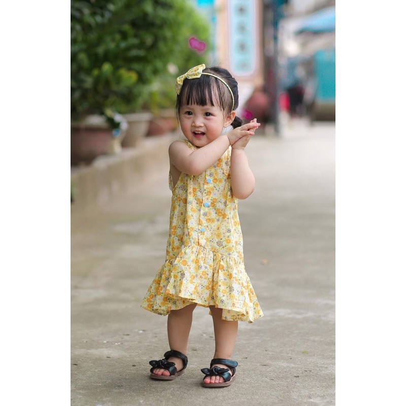 Đầm Bé Gái Dáng Đuôi Cá 2 Màu Tươi Xinh O.P Kids