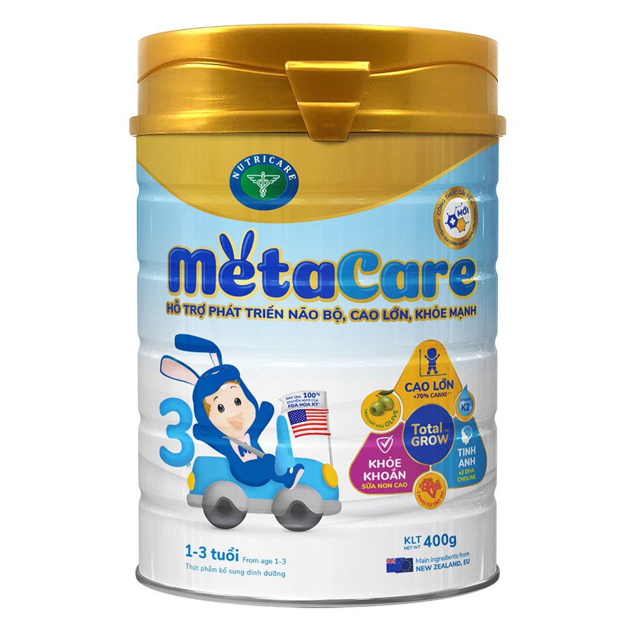 Sữa Metacare 3 - Dinh dưỡng toàn diện cho bé 400g