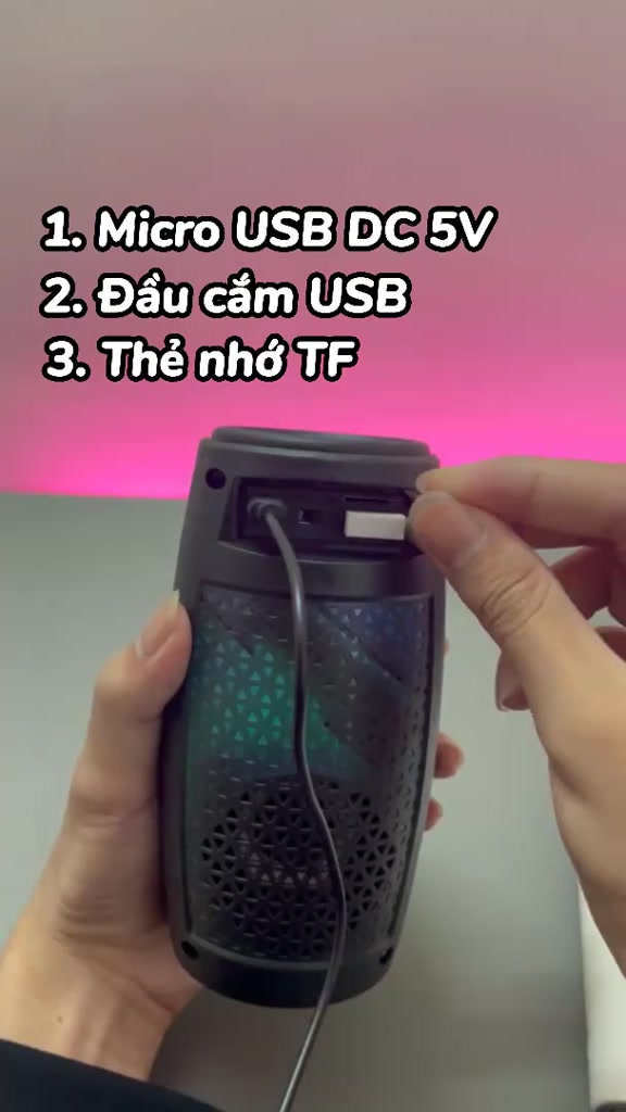 Loa bluetooth không dây SIDOTECH 211 led RGB bass mạnh âm thanh 3D sống động cho điện thoại laptop | BigBuy360 - bigbuy360.vn