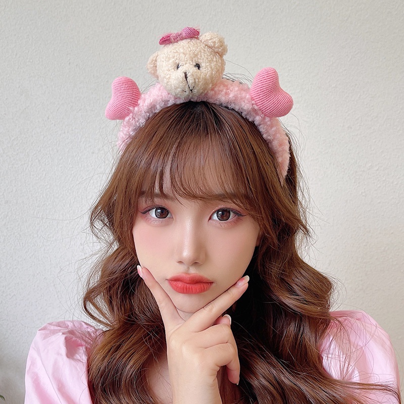 Băng Đô Cài Tóc Rửa Mặt Bằng Vải Bông Vui Nhộn Thời Trang Cho Nữ