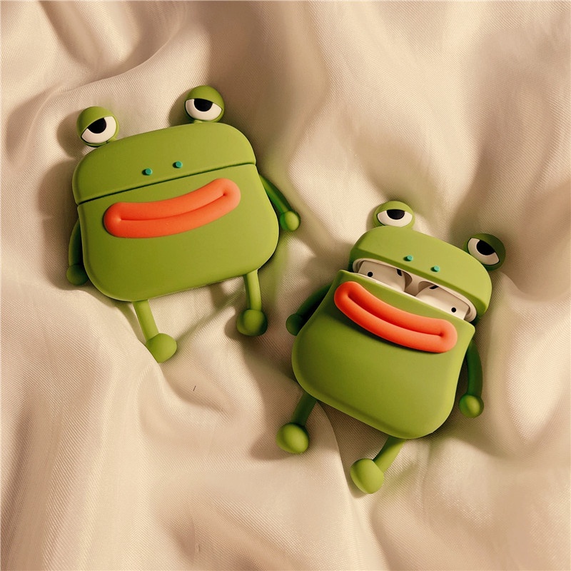 Vỏ Bảo Vệ Hộp Sạc Tai Nghe AirPods3 Gen AirPods3 2021 3 Hình Ếch Xúc Xích Dễ Thương Ốp