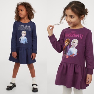 Bộ dài tay thu đông bé gái - Set 2 váy Elsa Hm cho bé gái siêu xinh  size 2-10t
