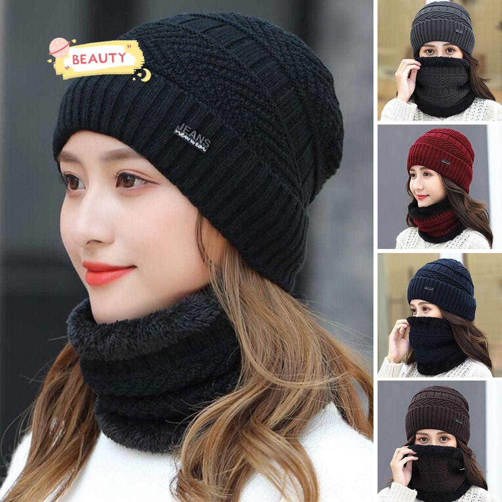 Mũ beanie Kèm Khăn Choàng Mềm Mại Cho Nam Và Nữ