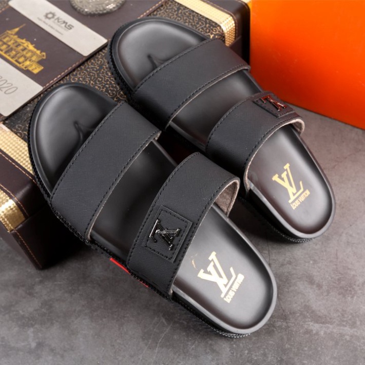 Dép nam 2 quai ngang, Dép da xịn loại tốt