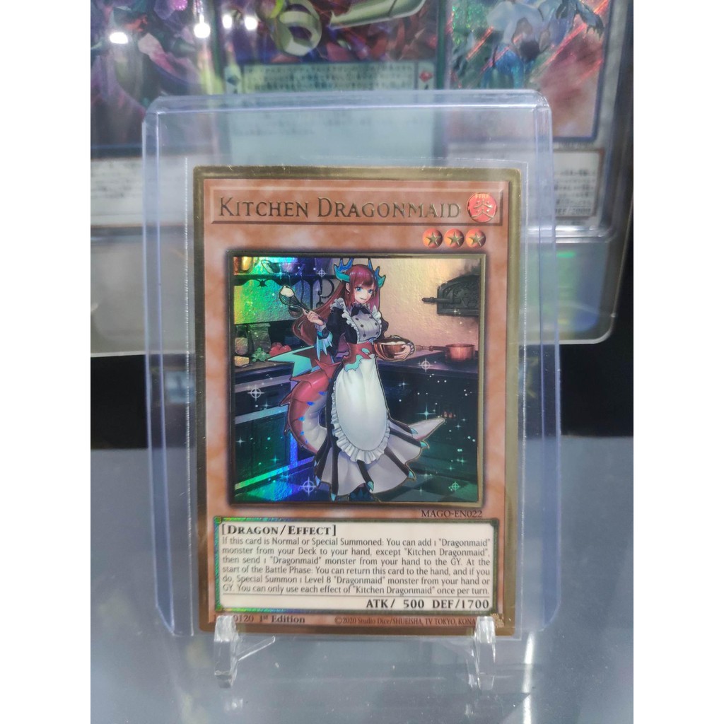 Lá bài thẻ bài Kitchen Dragonmaid - Premium Gold Rare - Tặng bọc bài nhựa bảo quản