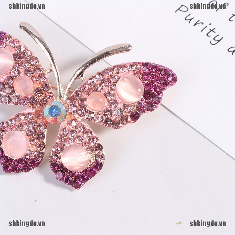 Trâm Cài Áo Hình Bướm Đính Đá Sang Trọng 1 Cái