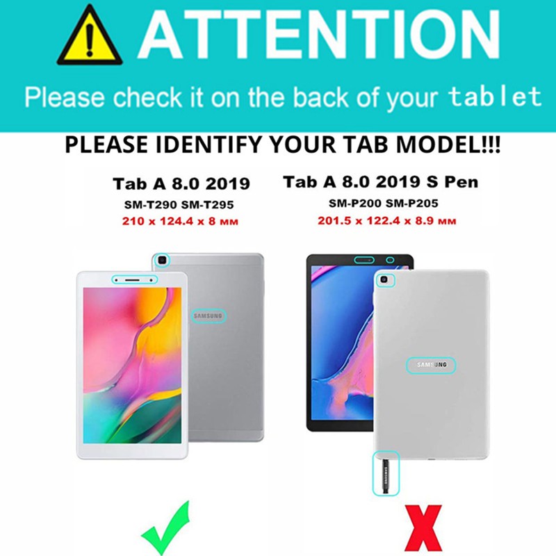 Bao da máy tính bảng nắp lật siêu mỏng họa tiết dễ thương cho Samsung Galaxy Tab A 8.0 2019 SM-T290 T295 T297 #2