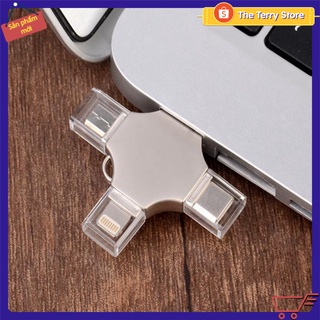 ✴️ Ổ đĩa flash USB 2.0 đa chức năng bằng nhôm Conteetci 4 trong 1