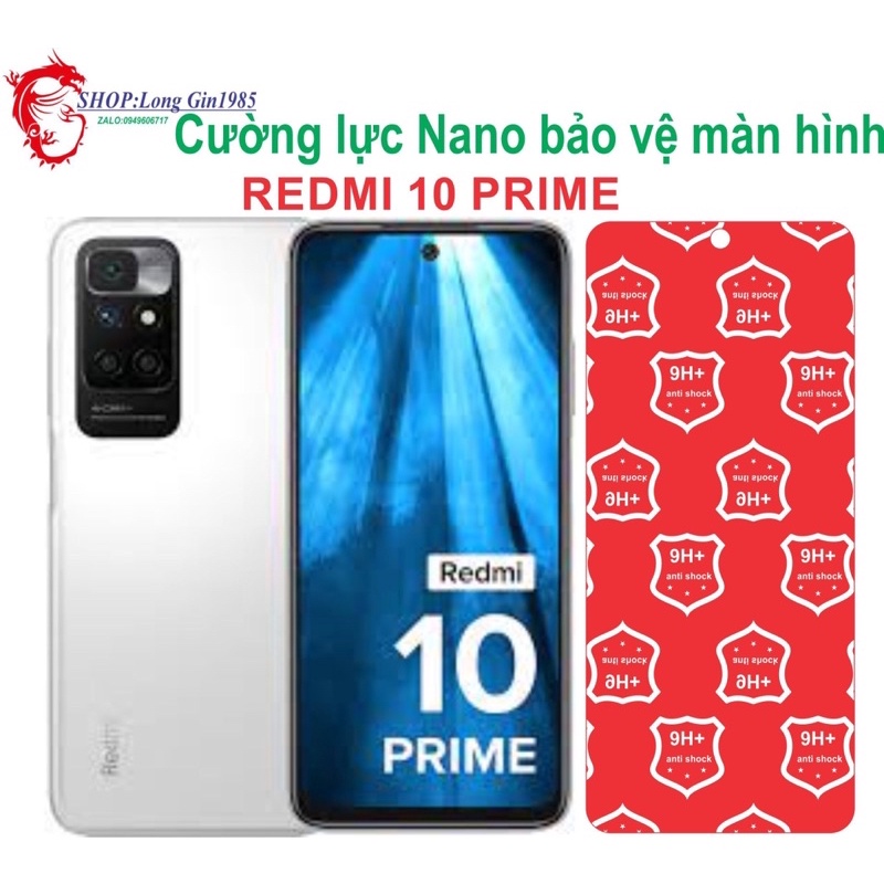 Redmi 10 Prime cường lực NaNo chống va đập chống trầy xước tốt