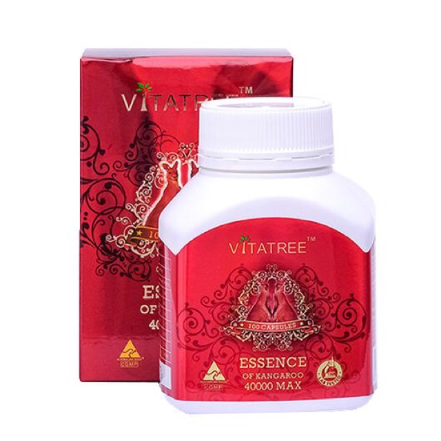 Vitatree Essence Of Kangaroo 40000 Max-Viên uống bổ thận tráng dương, tăng cường sinh lý (hộp 100 viên)