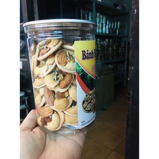 Hộp 350g Bánh Đồng Tiền Mix Hạt Dinh Dưỡng Hạt Điều Hạnh Nhân Hạt Bí Nho Khô
