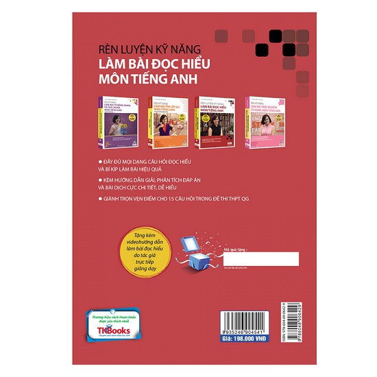 Sách Rèn Luyện Kỹ Năng Làm Bài Đọc Hiểu Môn Tiếng Anh (tái bản) TKBooks | BigBuy360 - bigbuy360.vn
