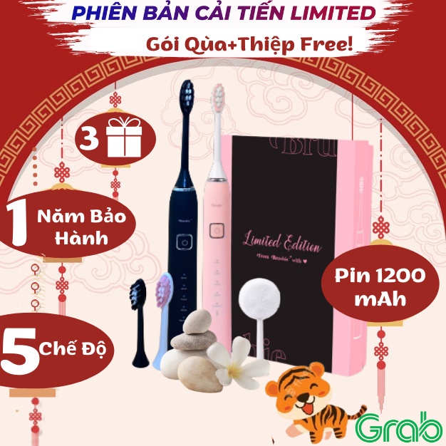 BRUSHIE Bàn Chải Điện x Máy Rửa Mặt bản GIỚI HẠN, phù hợp mọi loại răng