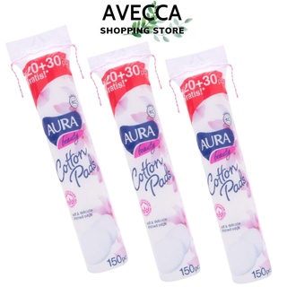 Bông tẩy trang aura cotton pads 150 miếng