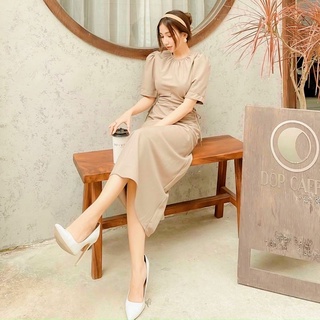 Đầm váy freesize cổ tròn khoéc eo 3 màu