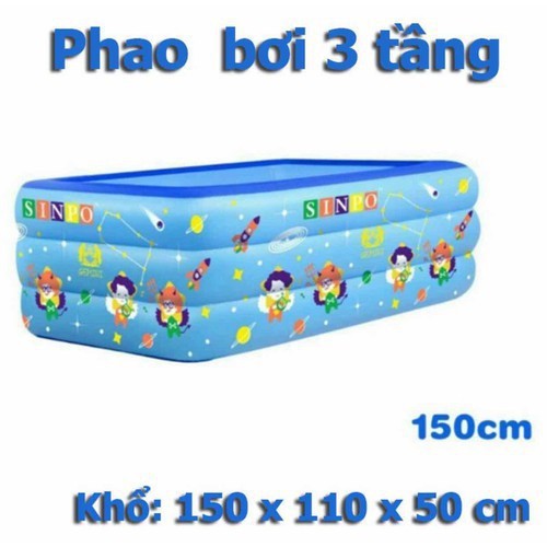 Bể bơi 3 tầng 1.5m có đáy chống trược