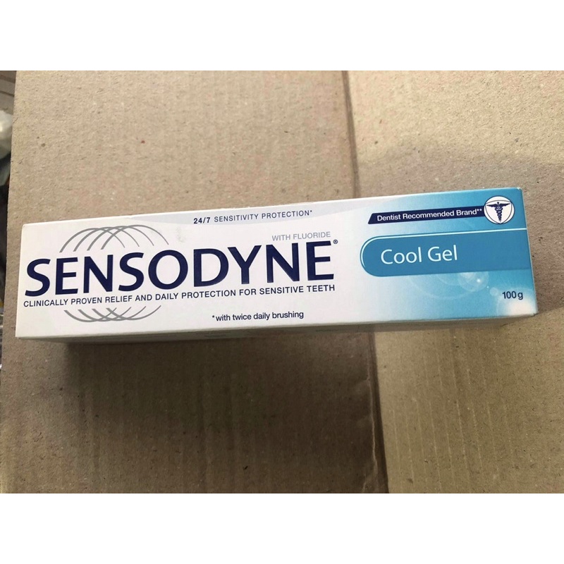 Kem đánh răng sensodyne cool gel  mát lạnh  giúp giảm ê buốt 24/7 made in: thái lan  100g