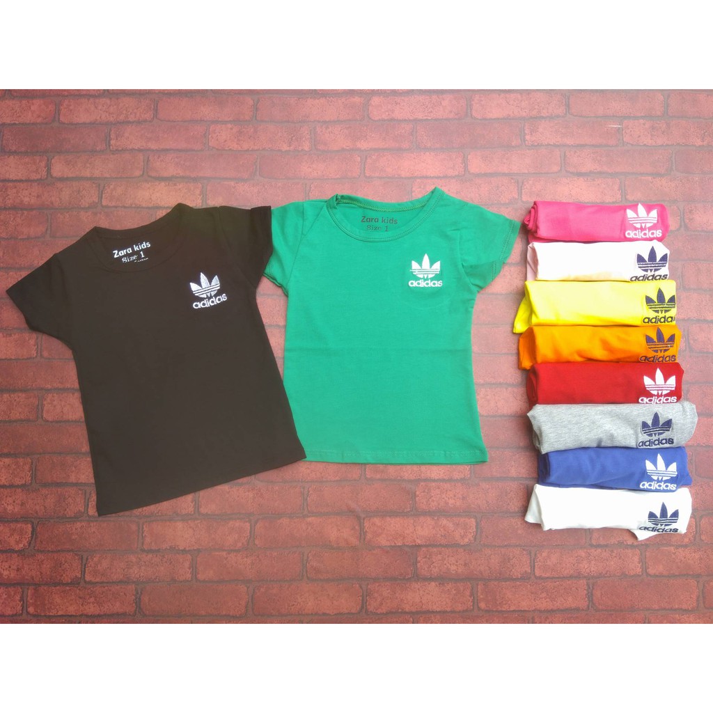 Áo phông thêu Adid as cổ tròn cho bé trai bé gái - ADT