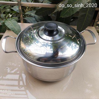 Xoong / Nồi inox 23cm Nắp Nhôm🔥FREESHIP🔥 Dùng Mọi Loại Bếp