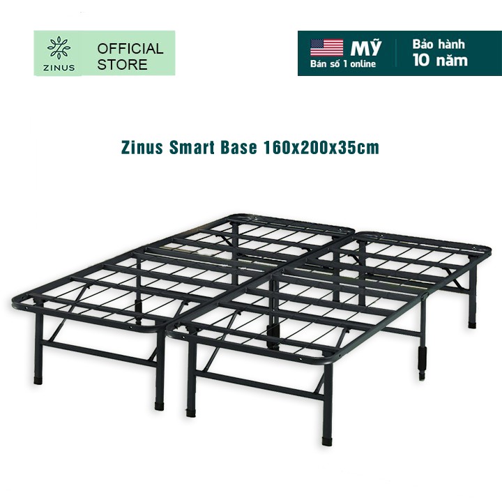 Giường Sắt Xếp Thông Minh Zinus Smart Base 160x200x35cm | BigBuy360 - bigbuy360.vn
