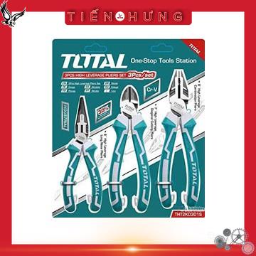 Bộ kìm điện, kìm cắt và kìm nhọn cao cấp 3 chi tiết Total THT2K0301S