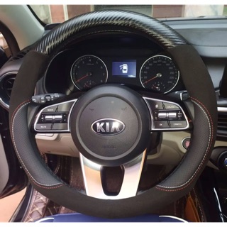 Bọc vô lăng da + sợi carbon cao cấp