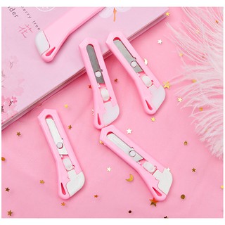 Dao Rọc Giấy Tiện Ích Mini Màu Hồng