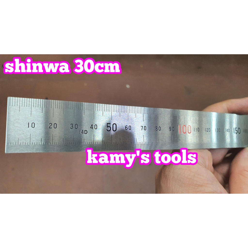 Thước lá Shinwa inox 0-300mm model 14028, thước lá 30cm