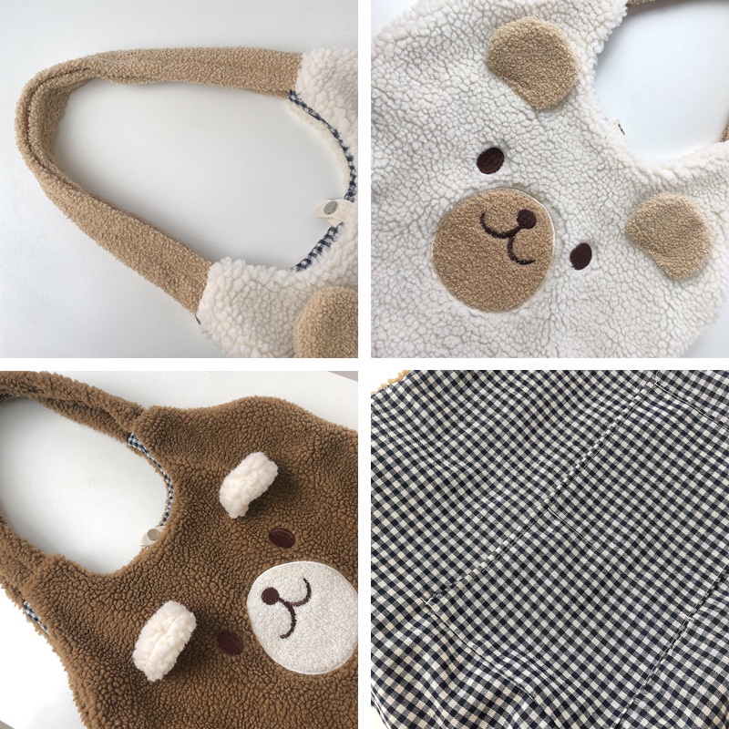 Envirosax Túi Đeo Vai Cỡ Lớn Hình Tai Gấu Teddy Dễ Thương