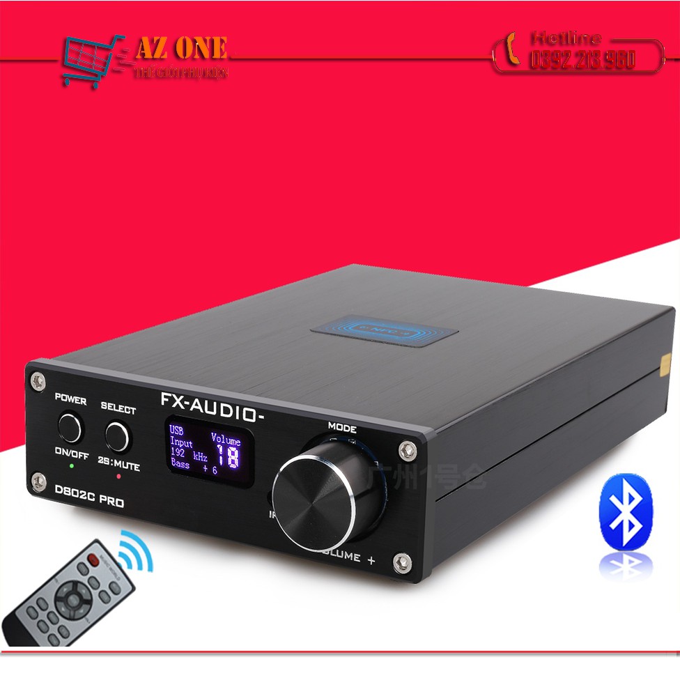 Bộ Giải Mã Âm Thanh Amplifier Bluetooth FX-AUDIO D802C PRO