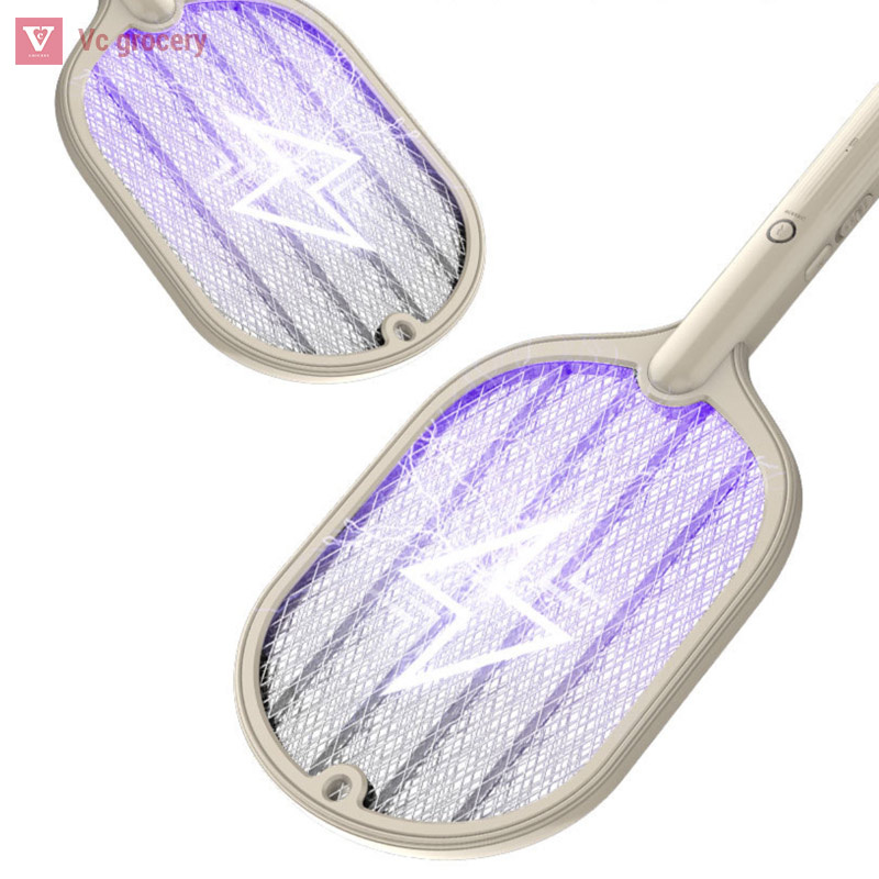 [Voucher]Vợt muỗi tự động kiêm đèn bắt muỗi 2 in 1 tự động sạc tích điện, vợt bắt muỗi thông minh cao cấp để bàn