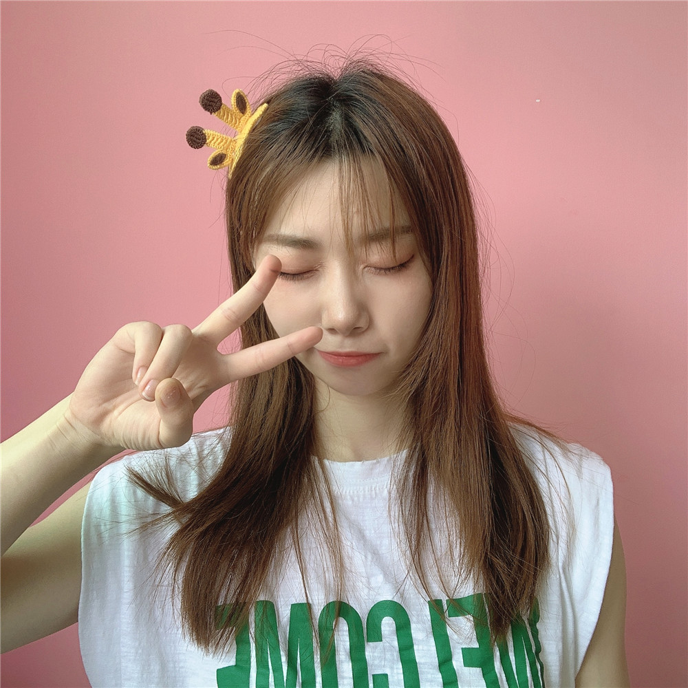 Kẹp tóc len hình động vật xinh xắn cao cấp cho nữ