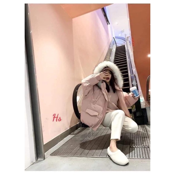 Áo Khoác Phao Nữ Mũ Lông Chồn, Lót Bông 5 Màu Siêu Xinh Chuẩn Ảnh | BigBuy360 - bigbuy360.vn