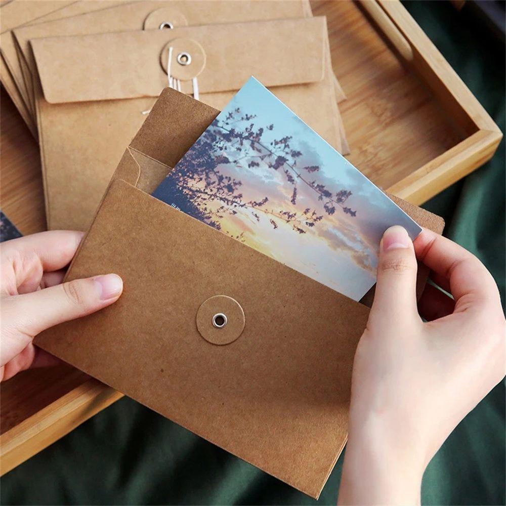Phong Bì Thư Giấy Kraft Màu Nâu In Chữ Dùng Làm Quà Tặng