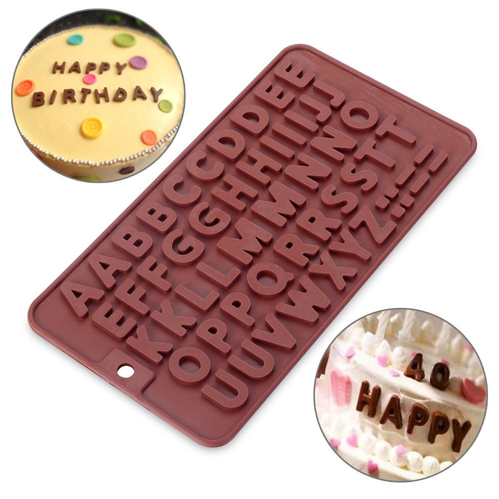 Khuôn Silicone Làm Bánh / Sô Cô La / Thạch Hình Chữ Cái / Số Độc Đáo