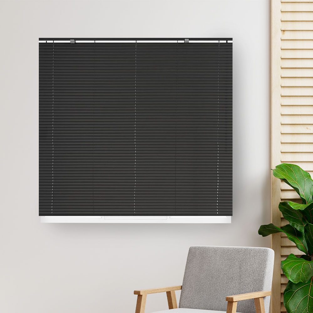 HomeBase HLS Rèm Màn cửa cuốn nhựa vinyl R120xC130cm màu xám đậm