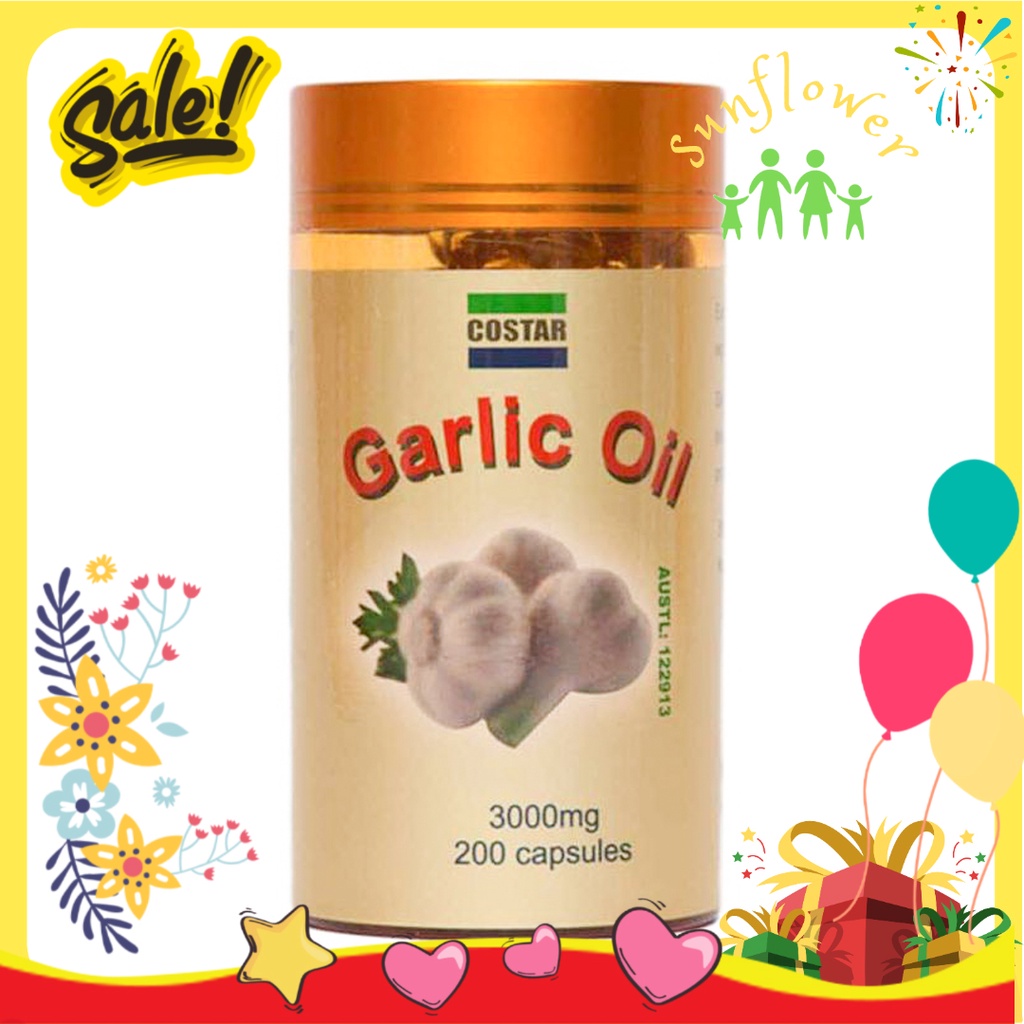 Viên uống tinh dầu tỏi Costar Garlic Oil 3000mg 200 viên của Úc