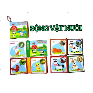 Tập sách vải kích thích thị giác cho bé