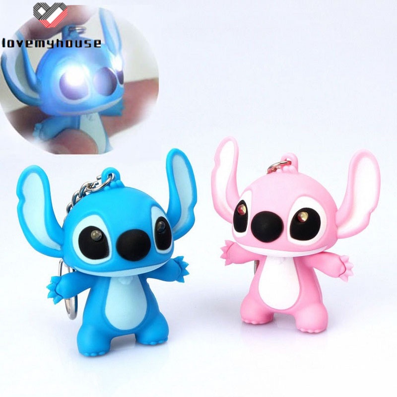 Móc Khóa Hình Lilo Và Stitch Hoạt Hình Có Đèn Led