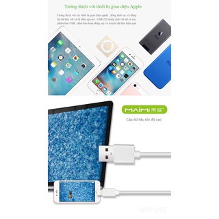 Cáp Sạc Nhanh Iphone Type C Micro Usb MAIMI - M215 ( Hàng Chính Hãng)
