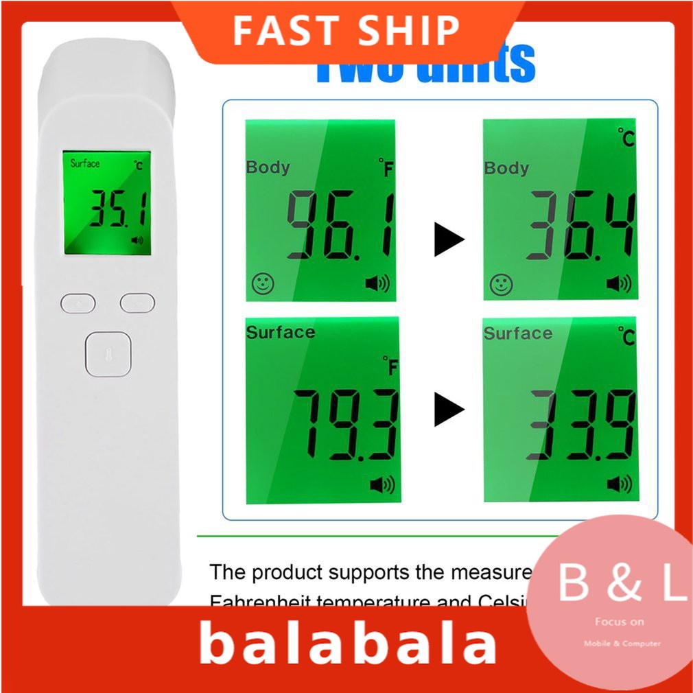 Nhiệt Kế Hồng Ngoại Đo Thân Nhiệt Không Tiếp Xúc Có Đèn Báo - Ux-a-02