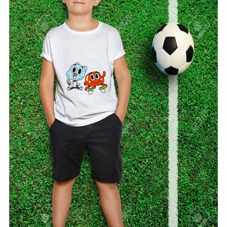 Áo thun Trẻ em in hình Gumball và Darwin Cotton Thun - Dẽ Thương