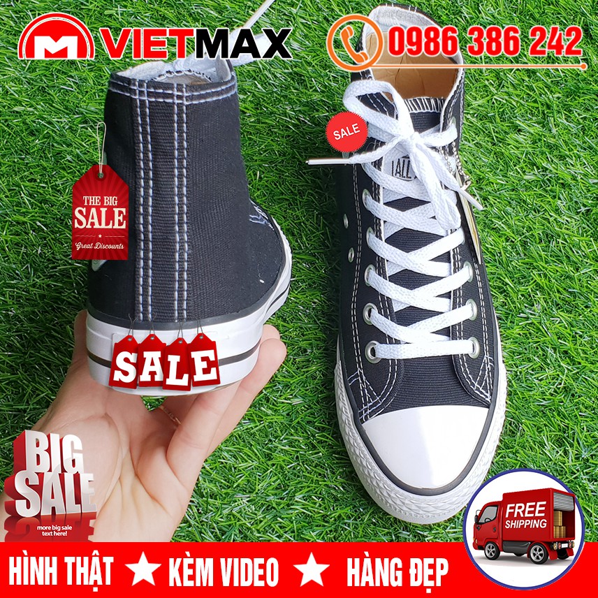 🔥 [HOT] Giày Thể Thao CV Chuck 2 Đen Trắng Cổ Cao Hàng Sale | BigBuy360 - bigbuy360.vn