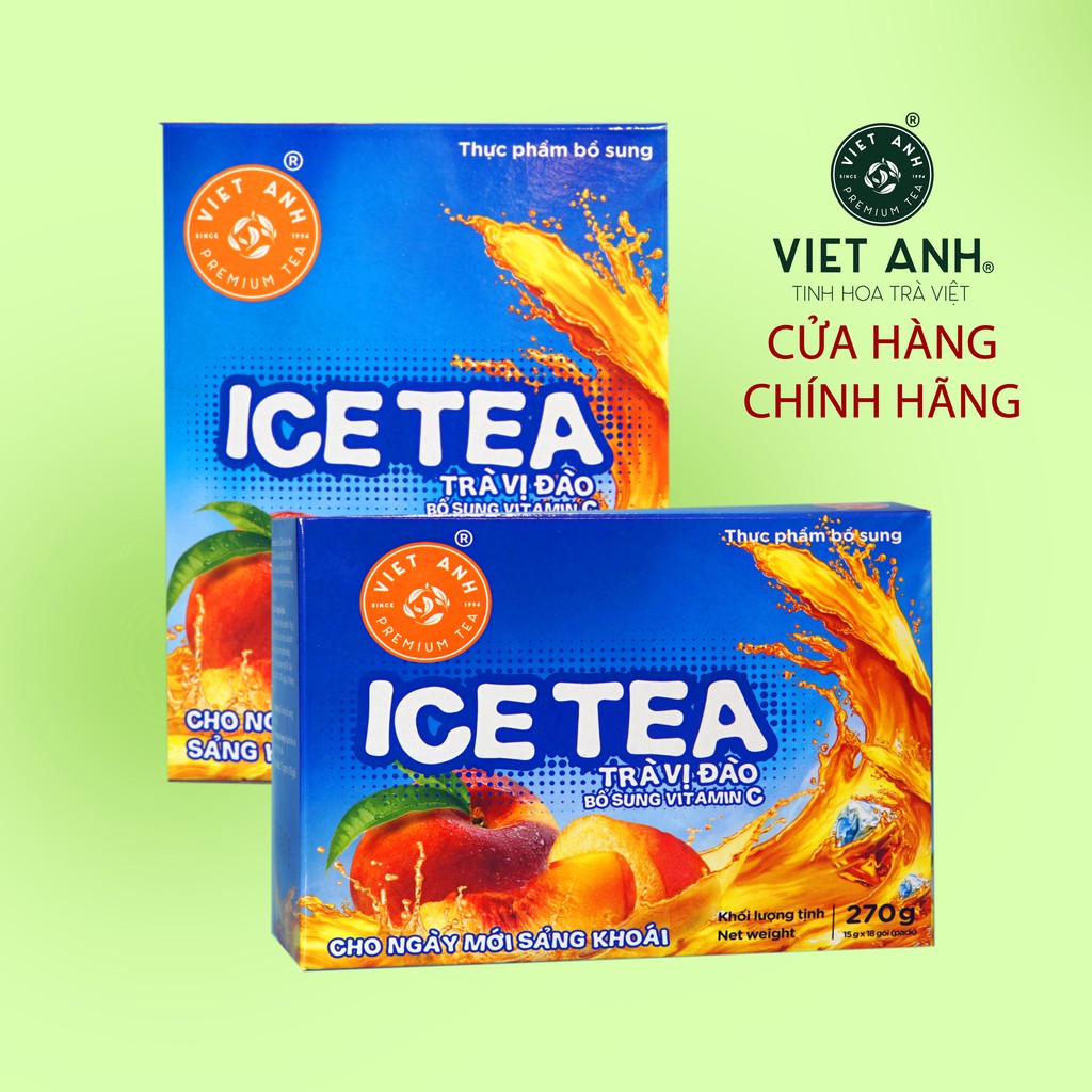 [GIÁ SOCK] Trà Đào Hòa Tan ICE TEA hộp 18 gói
