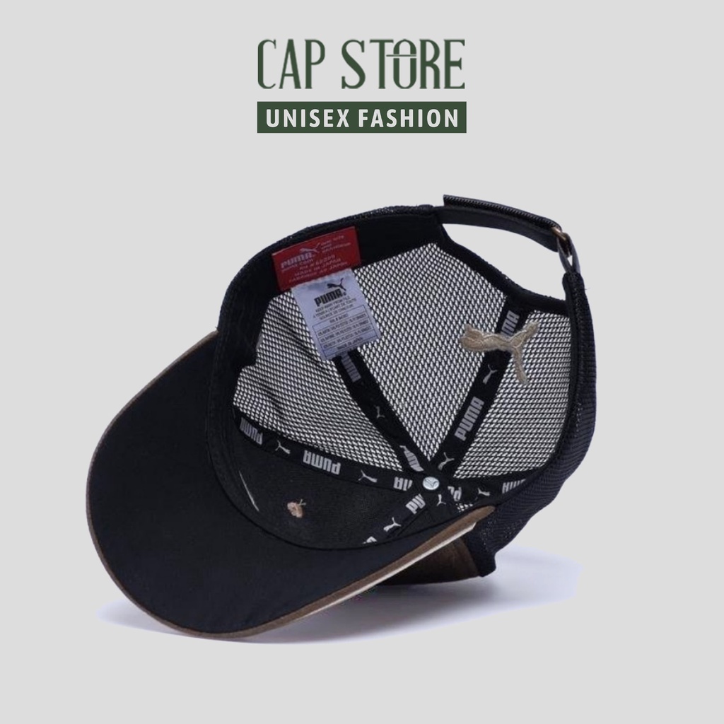 Mũ lưỡi trai da lộn Pu.ma chính hãng - Nón kết xuất khẩu unisex Hàn Quốc thời trang ulzzang cho nam nữ Capstore