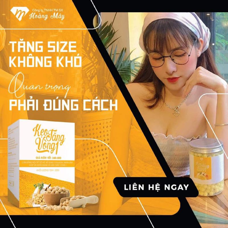 ❤️ Kẹo Tăng Vòng 1_Đẹp Da Đẹp Dáng _ An Toàn Hiệu Quả ❤️