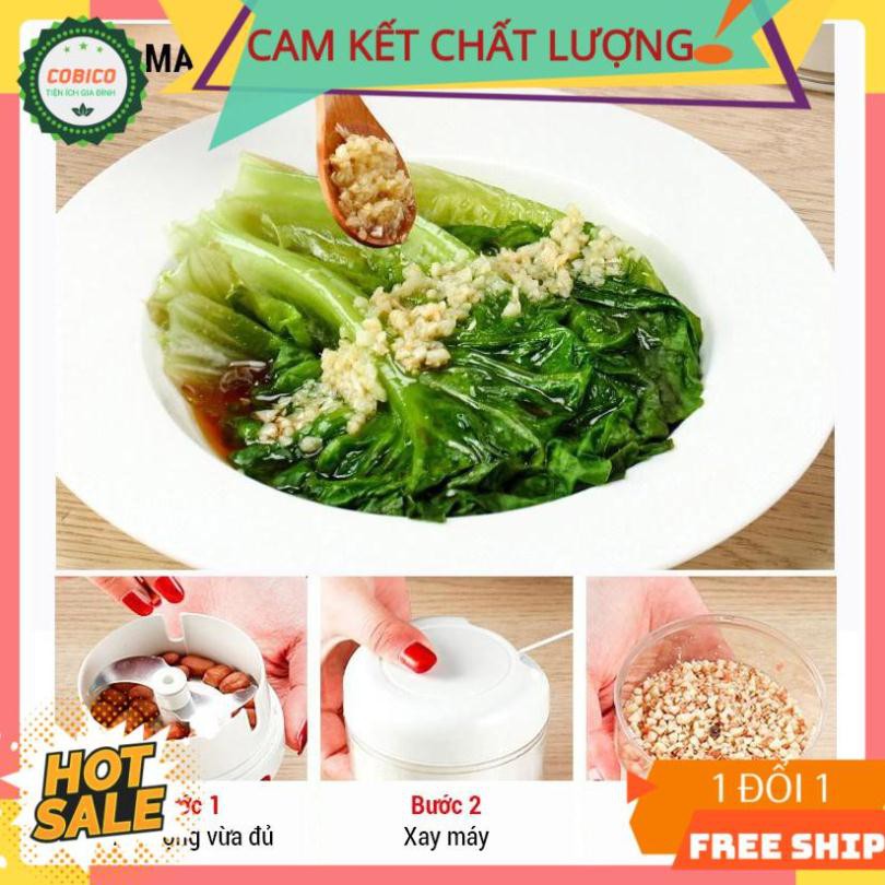 Máy xay đa năng bằng tay dụng cụ cầm tay mini say hành tỏi ớt thịt cá băm nhỏ rau củ quả thực phẩm