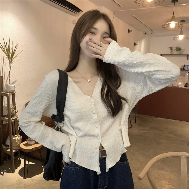 SUXI Áo Cardigan Cổ Chữ V Dáng Rộng Phong Cách Thời Trang Hàn Quốc Dành Cho Nữ