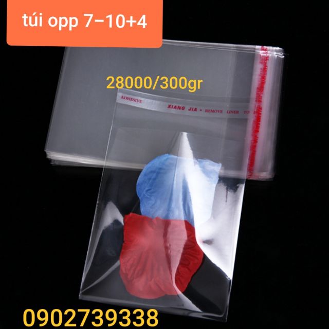 Túi opp dán size 8-10+4nắp